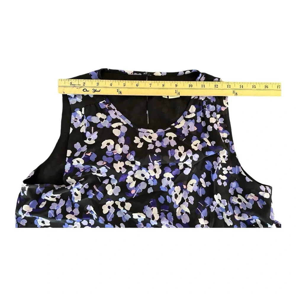 Kate Spade Floral Hydrangea Silk Double Layer Tank Size Large - Picture 4 of 9